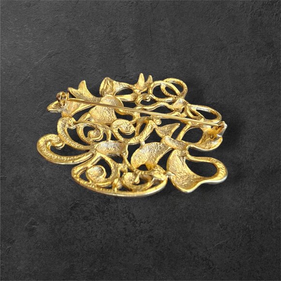 Vintage TARA Large 2-3/8" Ribbons & Bows Brooch Pin - Picture 2 of 7